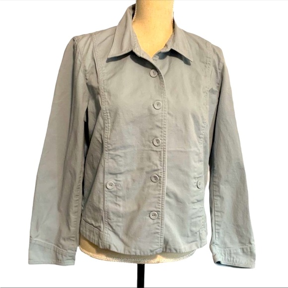 Eileen Fisher Organic Cotton Button Front Jacket - Picture 6 of 6